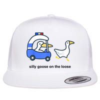 Silly Goose On The Loose Police Car And Duck Flat Bill Trucker Hat