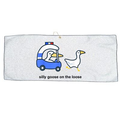 Silly Goose On The Loose Police Car And Duck Large Microfiber Waffle Golf Towel