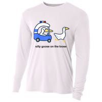 Silly Goose On The Loose Police Car And Duck Cooling Performance Long Sleeve Crew