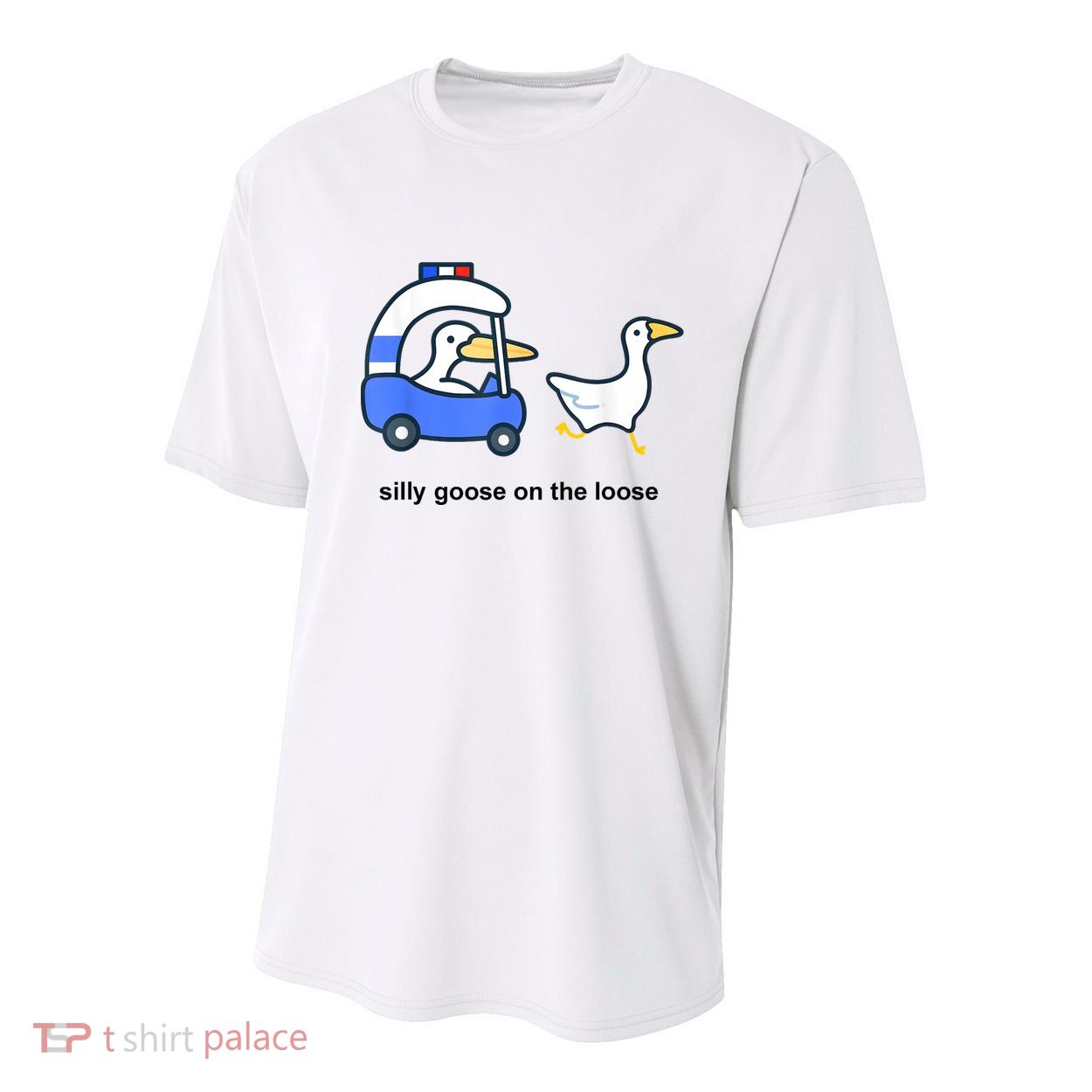 Silly Goose On The Loose Police Car And Duck Youth Performance Sprint T-Shirt