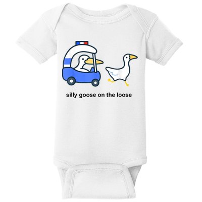 Silly Goose On The Loose Police Car And Duck Baby Bodysuit