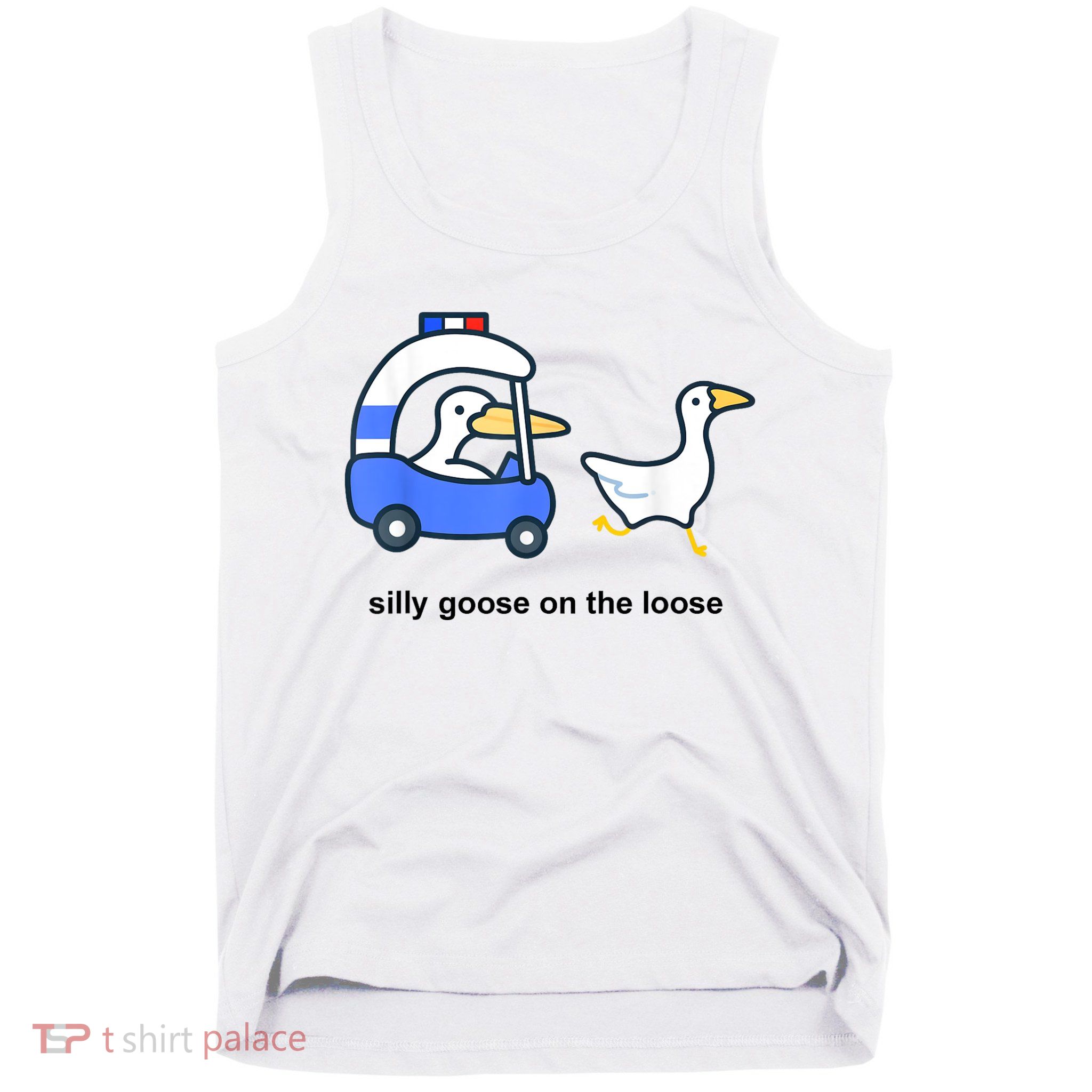 Silly Goose On The Loose Police Car And Duck Tank Top
