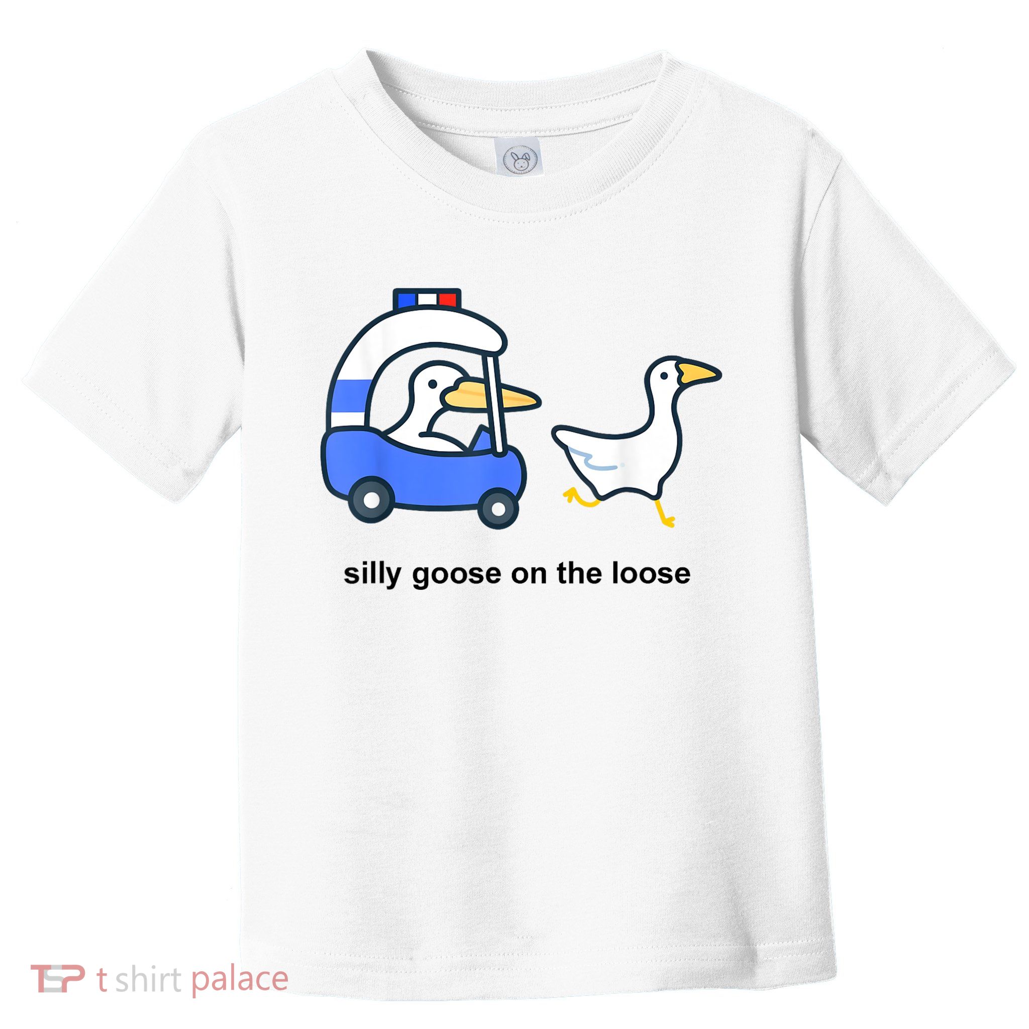 Silly Goose On The Loose Police Car And Duck Toddler T-Shirt