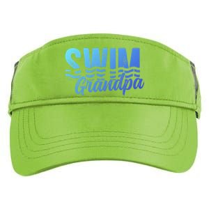 Swim Grandpa Of A Swimmer Grandfather Swimming Grandpa Gift Adult Drive Performance Visor