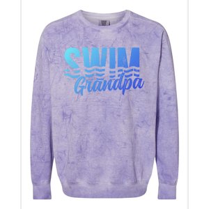 Swim Grandpa Of A Swimmer Grandfather Swimming Grandpa Gift Colorblast Crewneck Sweatshirt