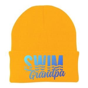 Swim Grandpa Of A Swimmer Grandfather Swimming Grandpa Gift Knit Cap Winter Beanie