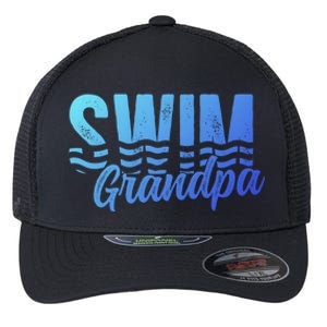 Swim Grandpa Of A Swimmer Grandfather Swimming Grandpa Gift Flexfit Unipanel Trucker Cap