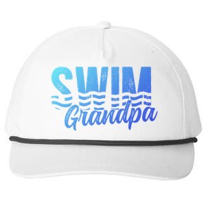 Swim Grandpa Of A Swimmer Grandfather Swimming Grandpa Gift Snapback Five-Panel Rope Hat