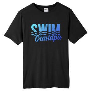 Swim Grandpa Of A Swimmer Grandfather Swimming Grandpa Gift Tall Fusion ChromaSoft Performance T-Shirt