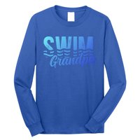 Swim Grandpa Of A Swimmer Grandfather Swimming Grandpa Gift Long Sleeve Shirt