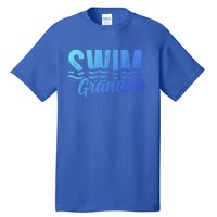 Swim Grandpa Of A Swimmer Grandfather Swimming Grandpa Gift Tall T-Shirt