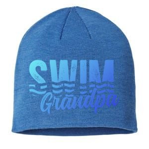 Swim Grandpa Of A Swimmer Grandfather Swimming Grandpa Gift Sustainable Beanie