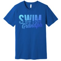 Swim Grandpa Of A Swimmer Grandfather Swimming Grandpa Gift Premium T-Shirt