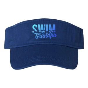 Swim Grandpa Of A Swimmer Grandfather Swimming Grandpa Gift Valucap Bio-Washed Visor