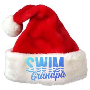 Swim Grandpa Of A Swimmer Grandfather Swimming Grandpa Gift Premium Christmas Santa Hat