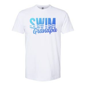 Swim Grandpa Of A Swimmer Grandfather Swimming Grandpa Gift Softstyle CVC T-Shirt