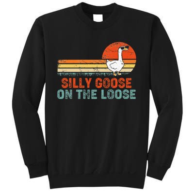 Silly Goose On The Loose Funny Vintage Silliest Goose Sweatshirt