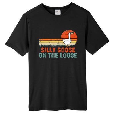 Silly Goose On The Loose Funny Vintage Silliest Goose Tall Fusion ChromaSoft Performance T-Shirt