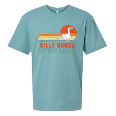 Silly Goose On The Loose Funny Vintage Silliest Goose Sueded Cloud Jersey T-Shirt