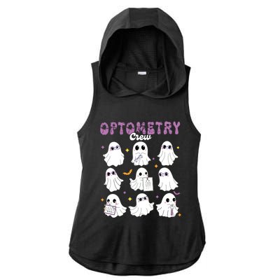 Spooky Ghost Optometry Crew Halloween Ophthalmic Optician Ladies PosiCharge Tri-Blend Wicking Draft Hoodie Tank