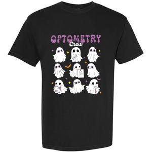 Spooky Ghost Optometry Crew Halloween Ophthalmic Optician Garment-Dyed Heavyweight T-Shirt