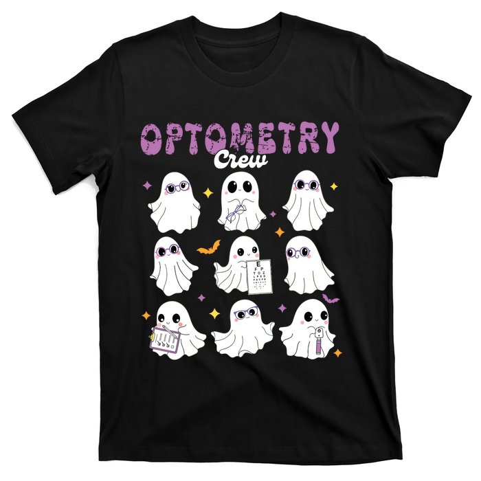 Spooky Ghost Optometry Crew Halloween Ophthalmic Optician T-Shirt