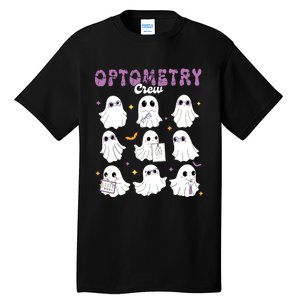 Spooky Ghost Optometry Crew Halloween Ophthalmic Optician Tall T-Shirt