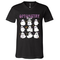 Spooky Ghost Optometry Crew Halloween Ophthalmic Optician V-Neck T-Shirt