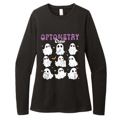 Spooky Ghost Optometry Crew Halloween Ophthalmic Optician Womens CVC Long Sleeve Shirt