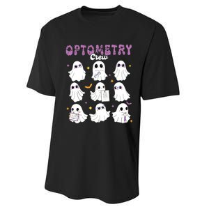 Spooky Ghost Optometry Crew Halloween Ophthalmic Optician Performance Sprint T-Shirt