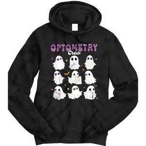 Spooky Ghost Optometry Crew Halloween Ophthalmic Optician Tie Dye Hoodie