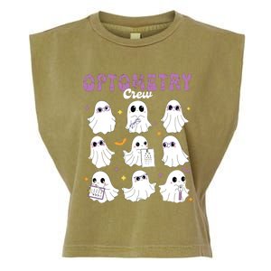 Spooky Ghost Optometry Crew Halloween Ophthalmic Optician Garment-Dyed Women's Muscle Tee