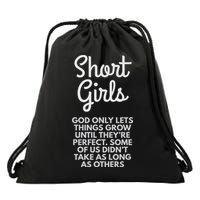 Short God Only Lets Things Grow Until They're Perfect Drawstring Bag