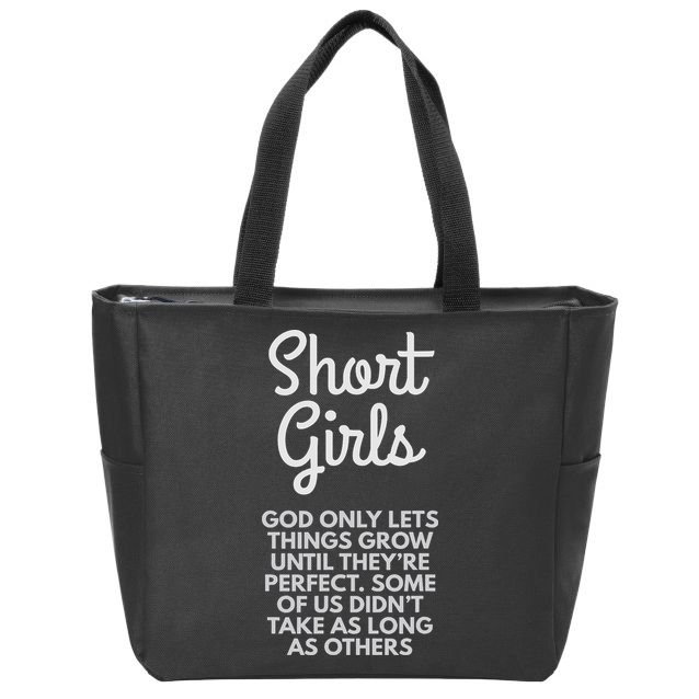 Short God Only Lets Things Grow Until They're Perfect Zip Tote Bag