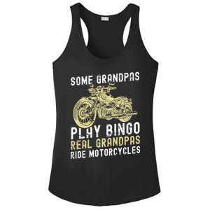 Some Grandpas Play Bingo Real Grandpas Ride Motorcycles Gift Ladies PosiCharge Competitor Racerback Tank