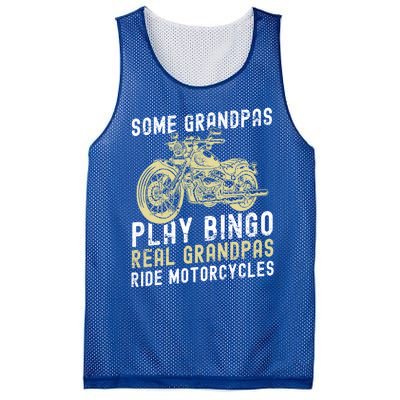 Some Grandpas Play Bingo Real Grandpas Ride Motorcycles Gift Mesh Reversible Basketball Jersey Tank