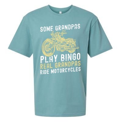 Some Grandpas Play Bingo Real Grandpas Ride Motorcycles Gift Sueded Cloud Jersey T-Shirt