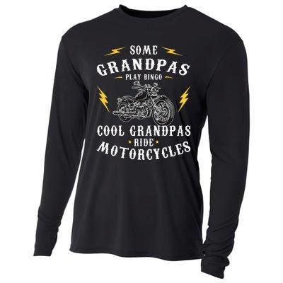 Some Grandpas Play Bingo Cool Grandpas Ride Motorcycles Cooling Performance Long Sleeve Crew