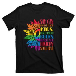 Say Gay Protect Tran Read Banned Books T-Shirt