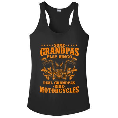 Some Grandpas Play Bingo Real Grandpas Ride Ladies PosiCharge Competitor Racerback Tank