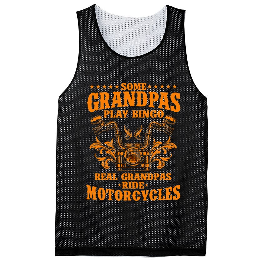 Some Grandpas Play Bingo Real Grandpas Ride Mesh Reversible Basketball Jersey Tank