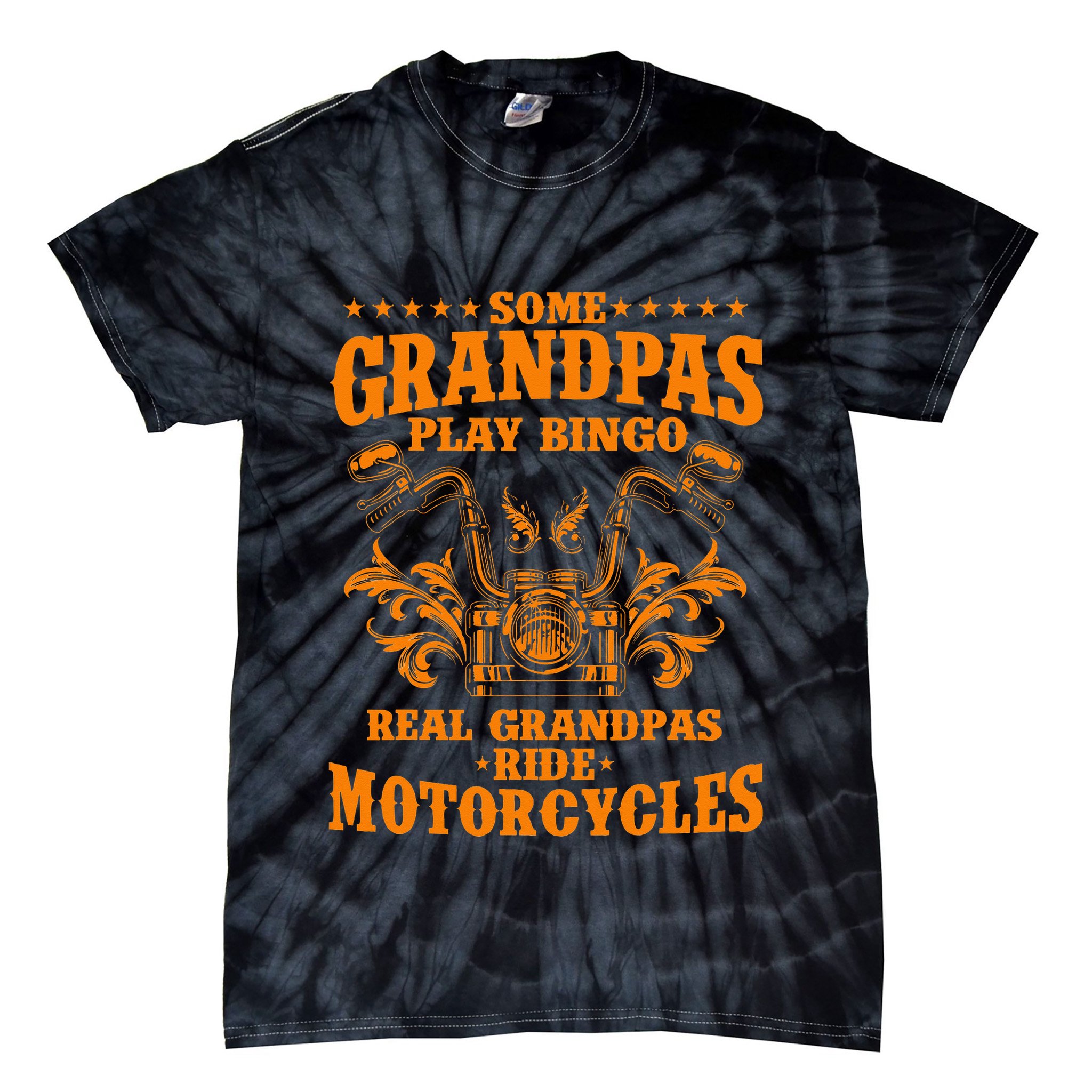 Some Grandpas Play Bingo Real Grandpas Ride Tie-Dye T-Shirt