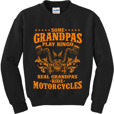 Some Grandpas Play Bingo Real Grandpas Ride Kids Sweatshirt