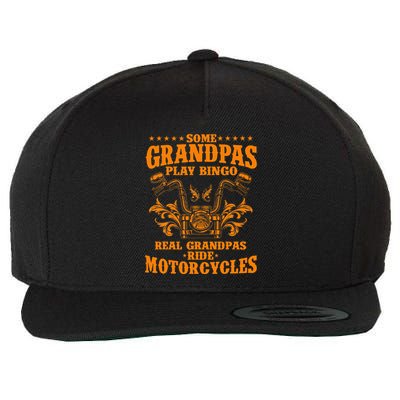 Some Grandpas Play Bingo Real Grandpas Ride Wool Snapback Cap