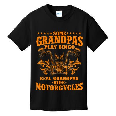 Some Grandpas Play Bingo Real Grandpas Ride Kids T-Shirt
