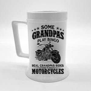 Some Grandpas Play Bingo Real Grandpas Ride Motorcycles Cute Gift Beer Stein