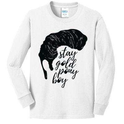 Stay Gold Ponyboy Kids Long Sleeve Shirt