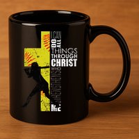 Softball Gifts Players N Christian Religious 11oz C Handle Ceramic Mug