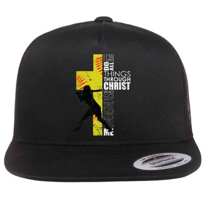 Softball Gifts Players N Christian Religious Flatbill Hat