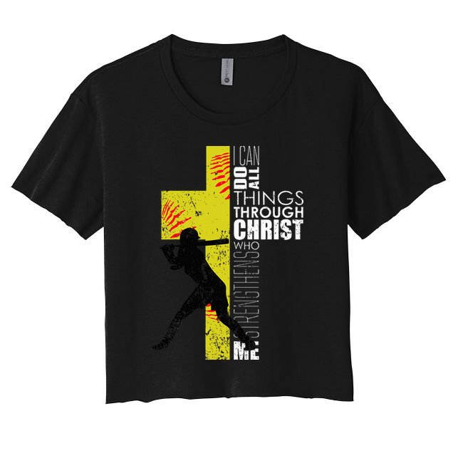 Softball Gifts Players N Christian Religious Crop Top